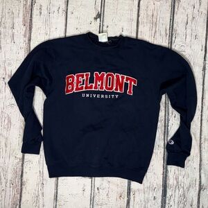 Belmont University Champion Blue Crewneck NCAA Collegiate Pullover Sweatshirt